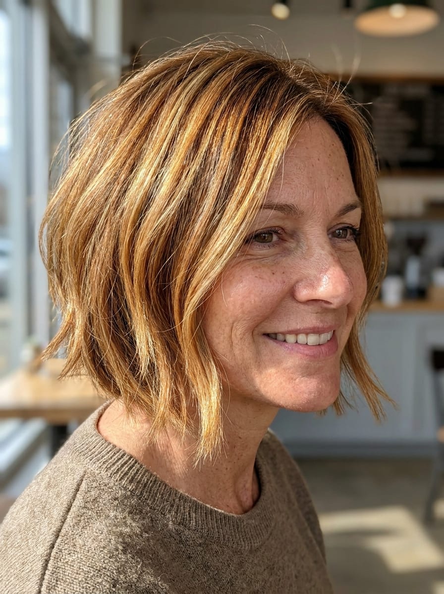 Kurzer Bob in Honigblond - Blonde Kurzhaarfrisur